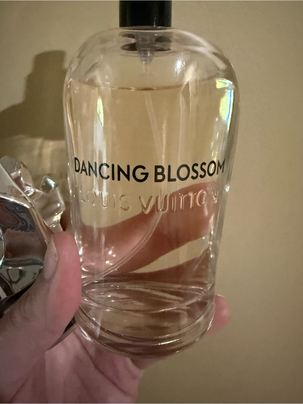 Dancing Blossom Perfume Bottle - Pink/Gold Tones
